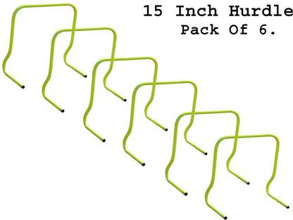 HACKERX Agility Hurdle 15 inch Set of 6 pcs | Football Speed Hurdle for Running PVC Speed Hurdles