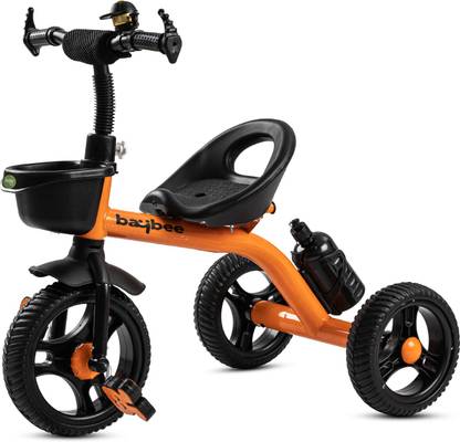 baybee Zirco Smart Plug n Play Kids Tricycle Ride on with Basket & Water Bottle BTC521 Tricycle