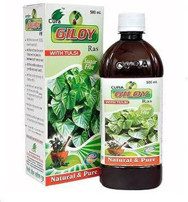 Cura Giloy With Tulsi Ras (500ml)