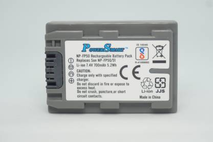 Power Smart NP-FP50 700mah , 7.4V Replacement For Sony Np-Fp50, Np-Fp51   Battery