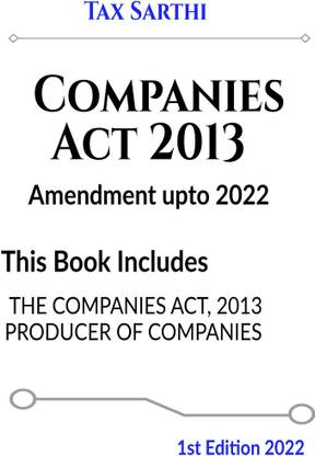 Companies Act 2013 | Amendment upto 2022 | 1st Edition 2022