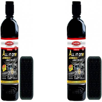 sheeba Liquid Car Polish for Dashboard, Metal Parts, Tyres, Headlight, Leather