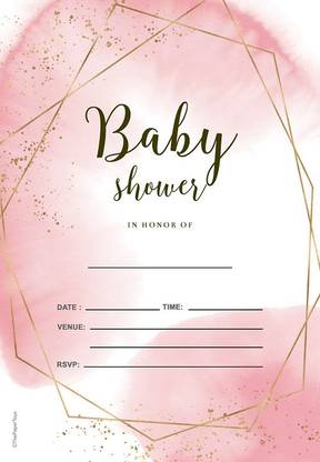 thepapertoys Baby Shower Invitation Cards , 25 Cards with Envelopes (5*7 inches)-ICBS12 Invitation Card