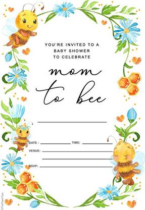 thepapertoys Baby Shower Invitation Cards , 25 Cards with Envelopes (5*7 inches)-ICBS11 Invitation Card