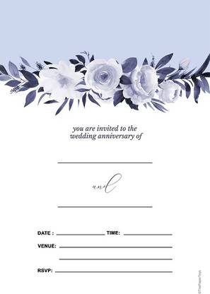 thepapertoys Anniversary Invitation Cards , 25 Cards with Envelopes (5*7 inches)-ICA4 Invitation Card