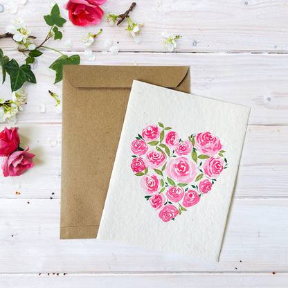 Lazy Crafts Rose, Propose, Couple, Valentine's Day Greeting Card