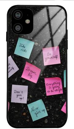 NDCOM Back Cover for iPhone 11 Inspirational Quotes Printed Glass Case