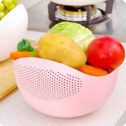 Ketsaal Rice, Fruit, Vegetable Bowl Strainer Colander