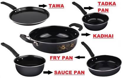 Bitto sittu Nonsticky Induction Bottom Non-Stick Coated Cookware Set