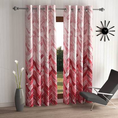 Home Sizzler 153 cm (5 ft) Polyester Semi Transparent Window Curtain (Pack Of 2)