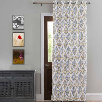 Cotton Shower Curtain Single, Gray And Yellow Ikat Shower Curtain