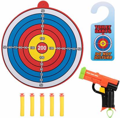 Feeling mall Toilet Target Darts Game Kids Shooting Sports Hunting Practice Games Soft Tip Dart