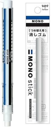 Tombow Plastic Eraser Holder Mono stick Knock type Standard with spare eraser refills Non-Toxic Eraser