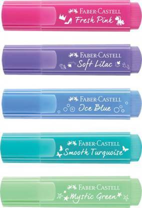 FABER-CASTELL Wallet of Pastel Color Textliner Pastel (Set of 5, Multicolor)