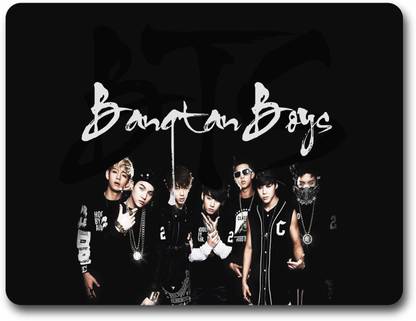 BeSo BTS Bangtan Boys Black Theme Mouse Pad for Gaming, Laptop, Desktop Non Slip Base Mousepad