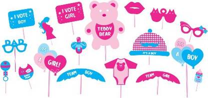 FLICK IN Baby Shower Props for Photoshoot Babies Photo Booth Party Props Decorations Photo Booth Board