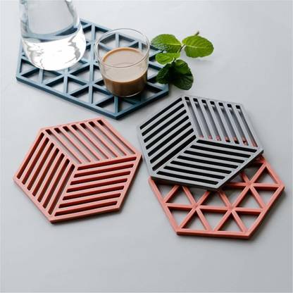 VIHAN Silicone Kitchen Mat for Worktop, Table Protector Heat Resistant Trivets mat silicon Trivet