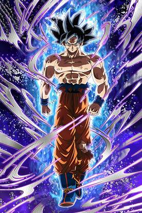 REDCLOUD Goku ultra instinct wall poster for room for Dragon ball Z fan 53 Paper Print