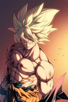 REDCLOUD Goku ultra instinct wall poster for room for Dragon ball Z fan 46 Paper Print