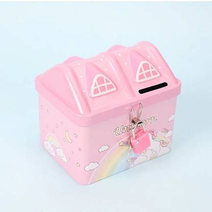 GAMLOID Unicorn Coin Bank Portable Adorable Lovely Money Box for Bedroom Kids Room