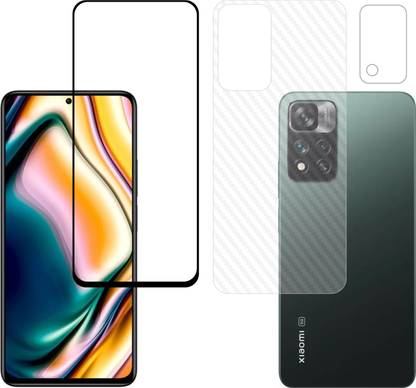 Ten To 11 Front and Back Tempered Glass for Xiaomi 11i Hypercharge 5G, Xiaomi 11i Hypercharge 5G (Back Carbon Fiber)