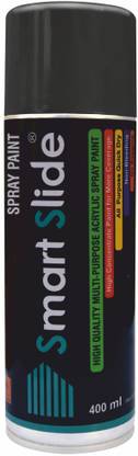 SMART SLIDE Matte Black Color Spray Paint for Cars / Bikes / Furniture / Plastic / Wood Black Spray Paint 400 ml