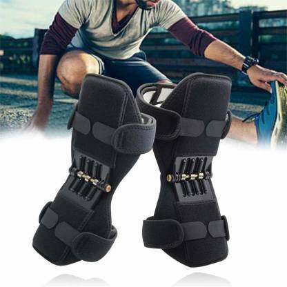 PARADIYA SALES Knee Humerus, Power Lifting Spring Force Knee Support (Black) Knee Support
