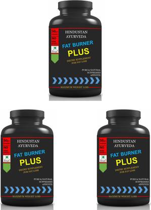 Hindustan Ayurveda Fat Buner Plus Fat Loss Medicine Herbal (Powder Supplement) Pack Of 3