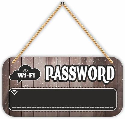 KREEPO Wooden WIFI Password Hanging Sign Wall Plaque for Office/Hotel/Cafe/Library_K13