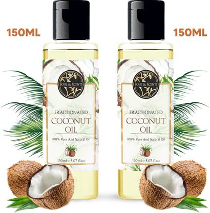 Soul & Scents Pure Cold Pressed Coconut Oil For Face Body & Hair Growth Massage (Nariyal Tel) Hair Oil