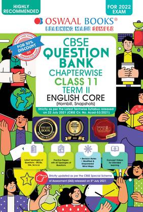 Oswaal CBSE Question Bank Chapterwise For Term 2, Class 11, English Core (For 2022 Exam)