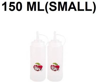 rushabh collections Plastic Ketchup/Sauce Squeeze Bottles with Nozzle Cap 150 ml small 150 ml Bottle