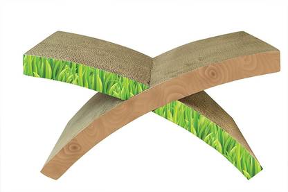 Pet Guard Cat Scratcher Cardboard with Catnip, Recycle Corrugated (x Cross Shape) Cat Pet Mat