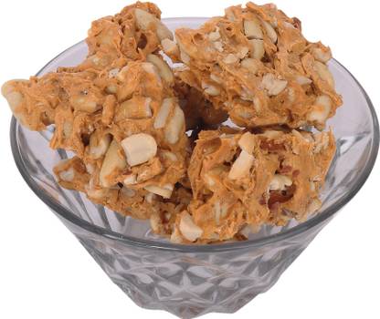 Ghar Ki Rasoi Gur Chikki Sweet Snacks Eggless Peanuts Jaggery Mix Cookies – 500G Bakery Biscuit
