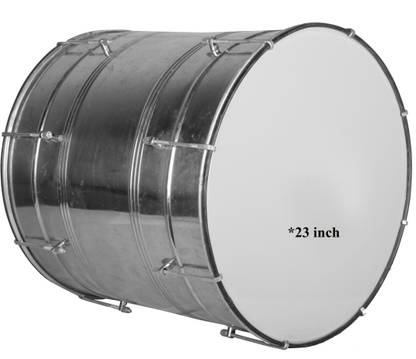 Kannan musical instruments NASIC DHOL (S.S)18*23 INCH Nut & Bolts Dholak