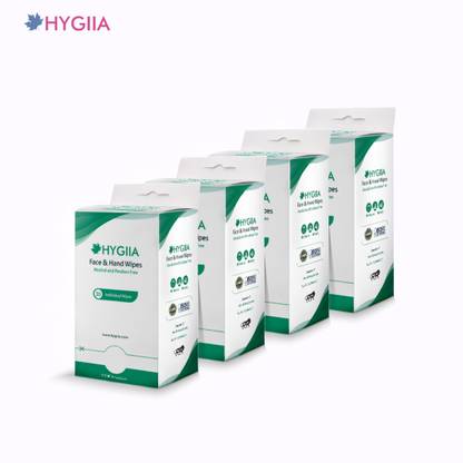 HYGIIA Face & Hand Wipes ( 120 Pouches ) | 4 x 30 Wipes