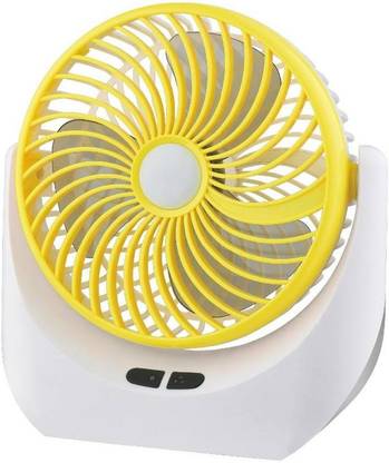 JY SUPER 1880 (RECHARGEABLE PORTABLE USB FAN) With LED Light, 2400mAh Battery Silent Operation 1400 mm Table Fan