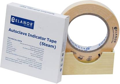ELANOR Steam Indicator Autoclave Tape | Sterilization Tape | Autoclave Indicator Tape First Aid Tape