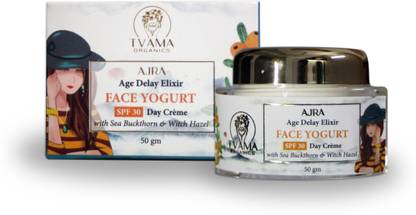tvama organics AJRA Age Delay Elixir Face Yogurt SPF 30 Day Creme