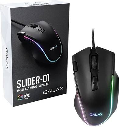 GALAX Slider 01 7200DPI/ RGB/ 8 Programmable Macro Keys Wired Ambidextrous Optical  Gaming Mouse