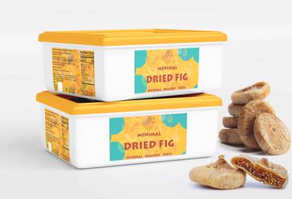Minimal Dried Fig ( Anjeer Dry Fruits ) Sweet, Soft & Juicy Sun-Dried Figs (225g*1 Pack) Figs