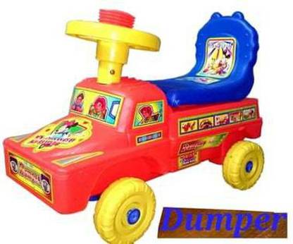 Smiley Bell DUMPER TRUCK RIDE ON Non BATTERY OPERATED WITH STORAGE COMPARTMENT UNDER SEAT