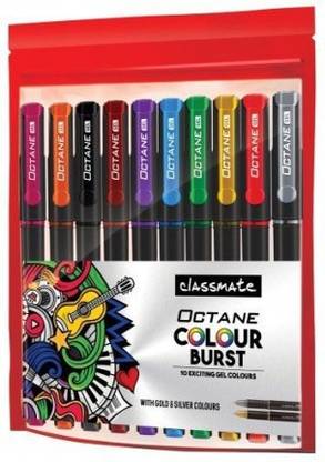 Classmate Octane Burst Multi Colour(Pack of 10) -( Pack of 3) by THE MARK Gel Pen