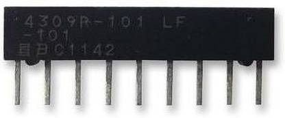 Indian Hobby Center 10k ohm 9 Pin 1/8W ±5% Tolerance Network Resistor A09-103JP(pack of 10) Fixed Resistor