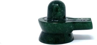 Mahant Ji Margaj Stone Shivalingam Lab Certificate Gangajal & Chandan 6.5 x 4.5 cm 145 Gm Decorative Showpiece  -  6.5 cm