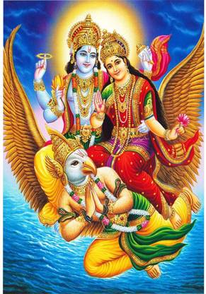 Ordershock 45.72 cm Lord Maha Vishnu Srinivasa Bhagwan Self Adhesive Sticker