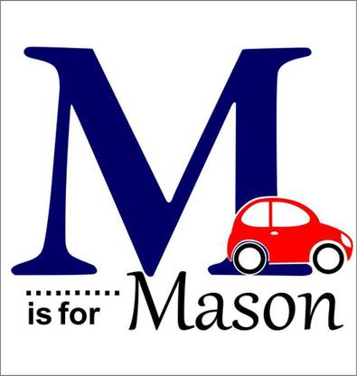 Sahaj Décor 91 cm Mason logo Decorative (62 cm x 72 cm) Medium Sticker (Pack of 1) Self Adhesive Sticker