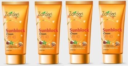ZORDAN Sunscreen - SPF 40 SPF 40 Sunblock Sunscreen Cream (5 in 1 Solution) (60 GM X 4)