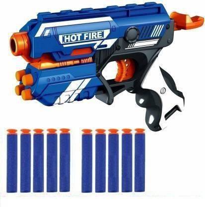 jeniry Manual Blaze Storm Gun I Pistol Blaster with 10 Foam Soft Bullets Dart Guns & Darts