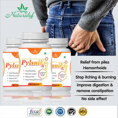 naturalyf Pylsnil Capsules for Piles Problem 180 Cap | Ayurvedic Piles Medicine